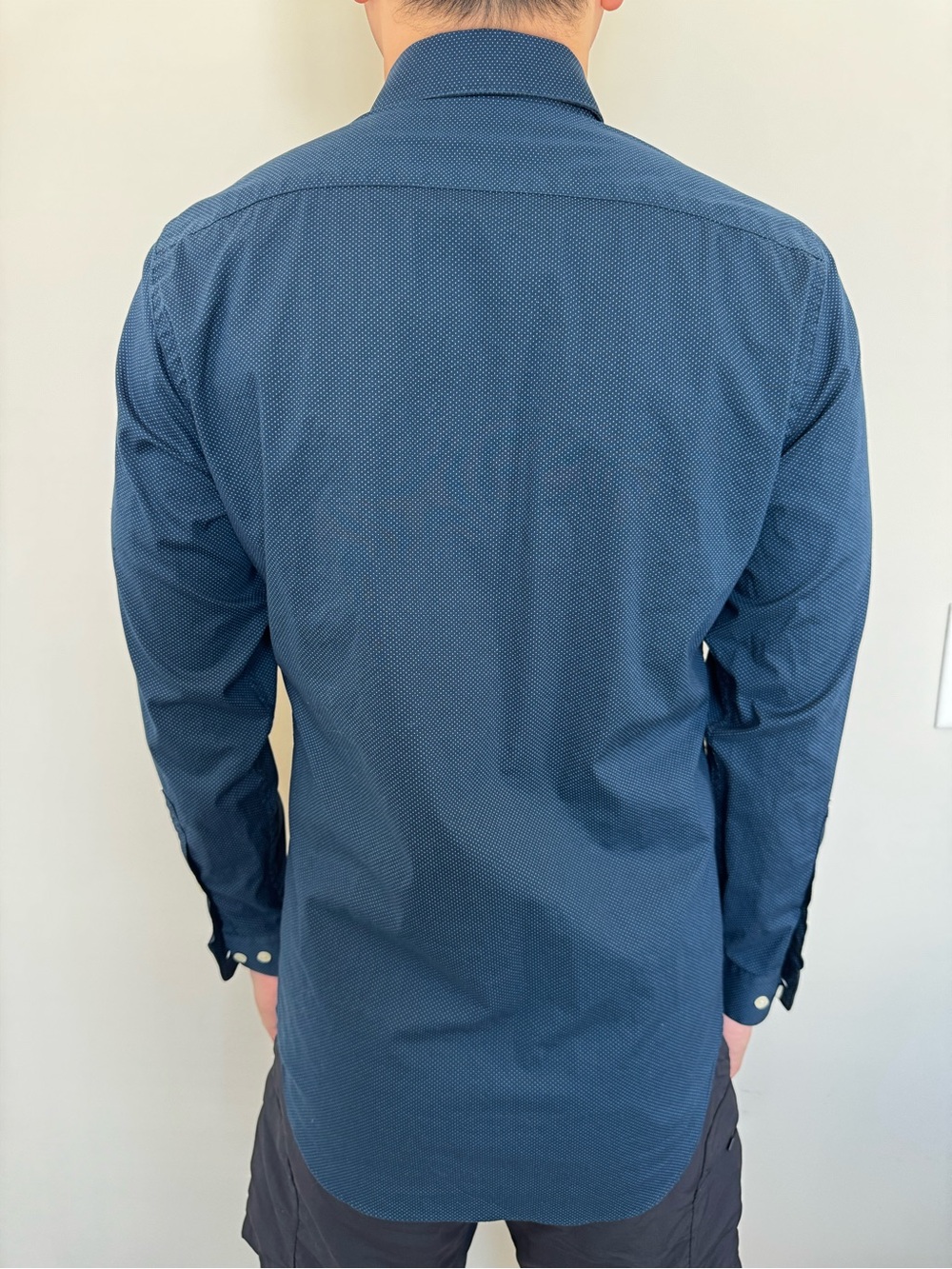 Apt. 9 Men's Textured Navy Long-Sleeve Dress Shirt